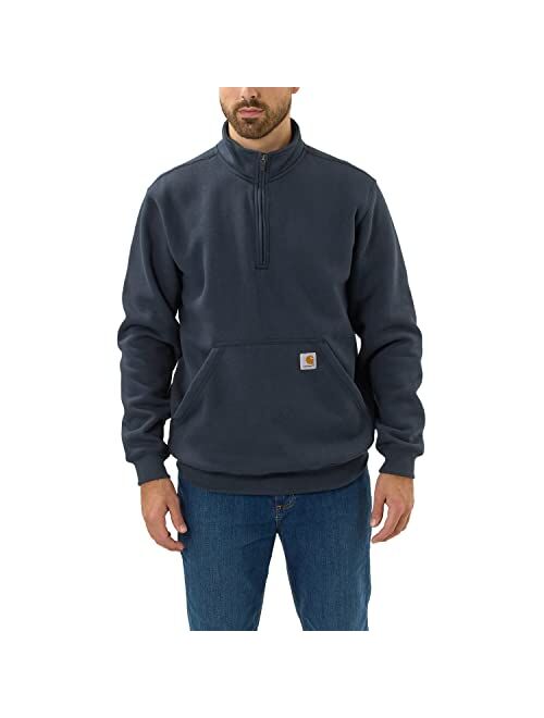 Carhartt Men's Loose Fit Midweight Quarter-Zip Mock-Neck Sweatshirt