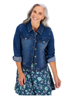 STYLE & CO Women's Classic Denim Jacket, Created for Macy's