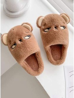 Shein Men's Cartoon Designed Household Slippers, Fun Slippers