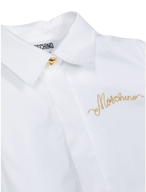 Moschino Kids logo-embroidered shirt