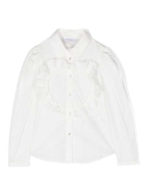 Monnalisa ruffled-detailing long-sleeve shirt