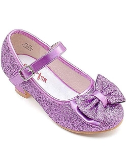 Walofou Flower Girls Wedding Party Heel Princess Shoes Flats for Kid Toddler