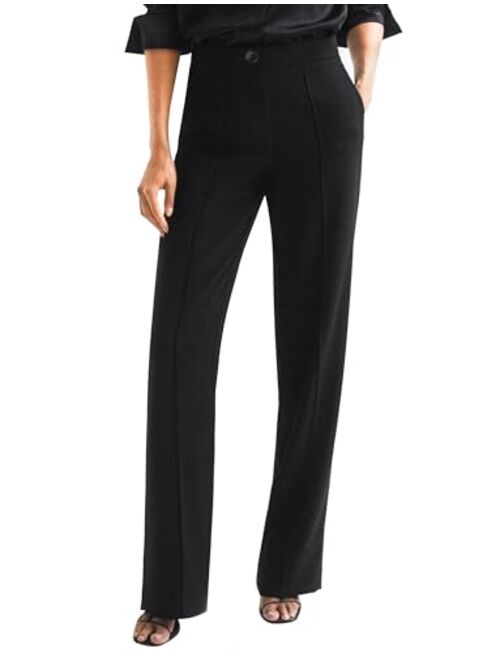 Houmous S-XXL 29''31''33''35'' Inseam Womens Bootcut Stretchy Dress Pants