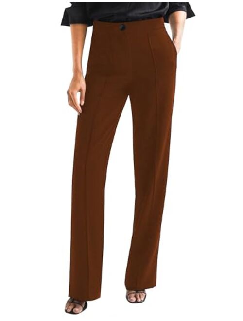 Houmous S-XXL 29''31''33''35'' Inseam Womens Bootcut Stretchy Dress Pants