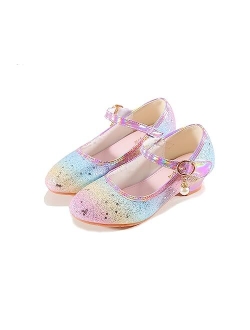 ALPHELIGANCE Girls Flats Sparkle Party Mary Jane Princess Dress Shoes