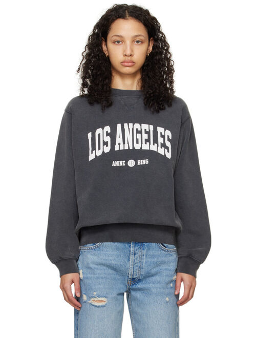 ANINE BING Black Ramona 'Los Angeles' Sweatshirt