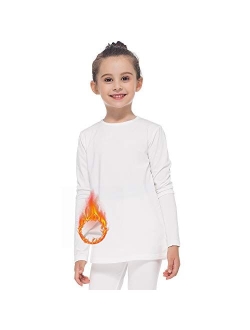 Subuteay Thermal Tops for Kids Fleece Lined Girls Undershirts