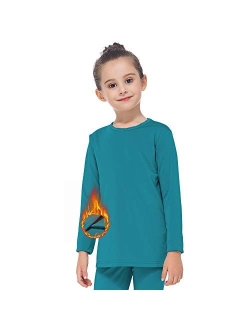 Subuteay Thermal Tops for Kids Fleece Lined Girls Undershirts