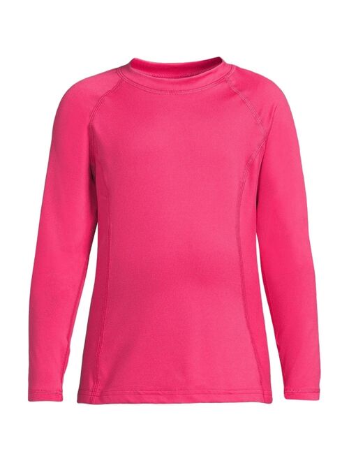 LANDS' END Girls Child Thermal Base Layer Long Underwear Thermaskin Crew Neck Shirt