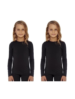 Girl's Thermal Base Layer Top (Long John Underwear Shirt) Insulated for Outdoor Ski Warmth/Extreme Cold Pajamas