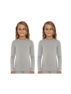 Girl's Thermal Base Layer Top (Long John Underwear Shirt) Insulated for Outdoor Ski Warmth/Extreme Cold Pajamas