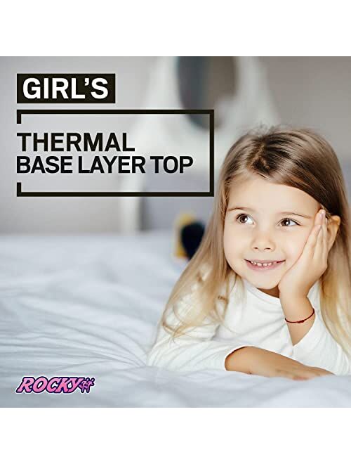 ROCKY Girl's Thermal Base Layer Top (Long John Underwear Shirt) Insulated for Outdoor Ski Warmth/Extreme Cold Pajamas