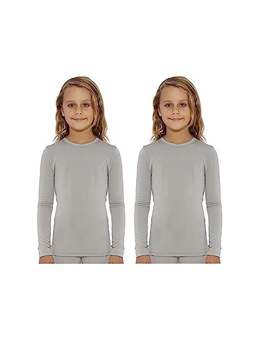 ROCKY Girl's Thermal Base Layer Top (Long John Underwear Shirt) Insulated for Outdoor Ski Warmth/Extreme Cold Pajamas