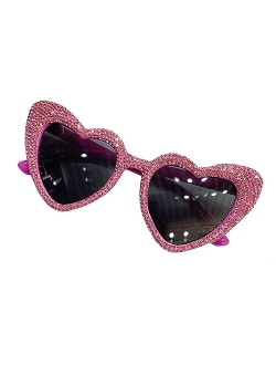 willochra Heart shaped Rhinestone Sunglasses Women Fashion Diamond bling party Sun Glasses Crystal Shades