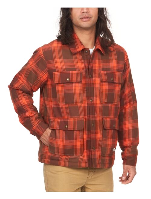 MARMOT Men's Ridgefield Plaid Fleece-Lined Flannel Shirt Jacket