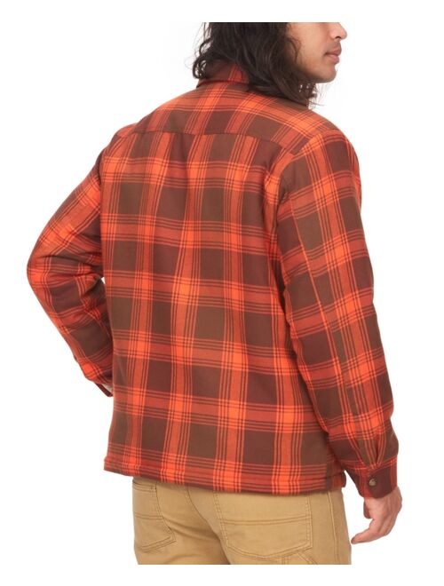 MARMOT Men's Ridgefield Plaid Fleece-Lined Flannel Shirt Jacket