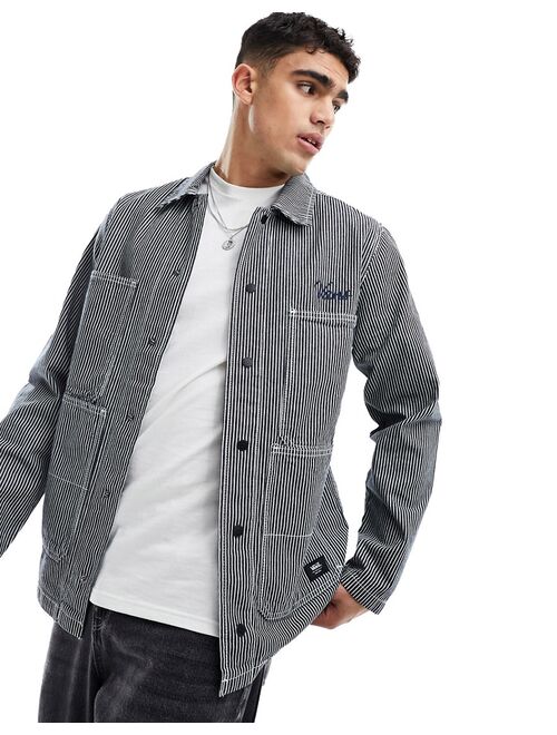 Vans striped trucker jacket in denim blue