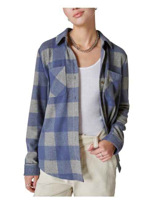 Lucky Brand Women's Cozy Plaid Button-Front Shacket