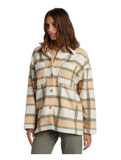 Juniors' Next Adventure Plaid Fleece Shacket