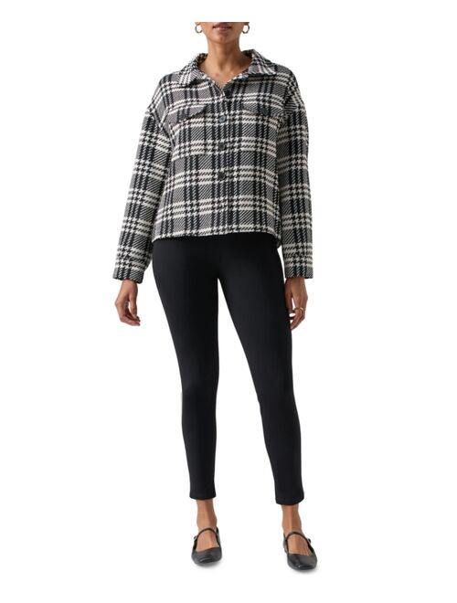 Sanctuary Women's Plaid Drop-Shoulder Button-Front Shacket