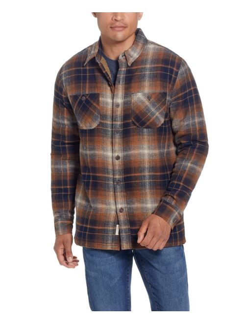 Weatherproof Vintage Men's Sherpa Lined Flannel Shirt Jacket