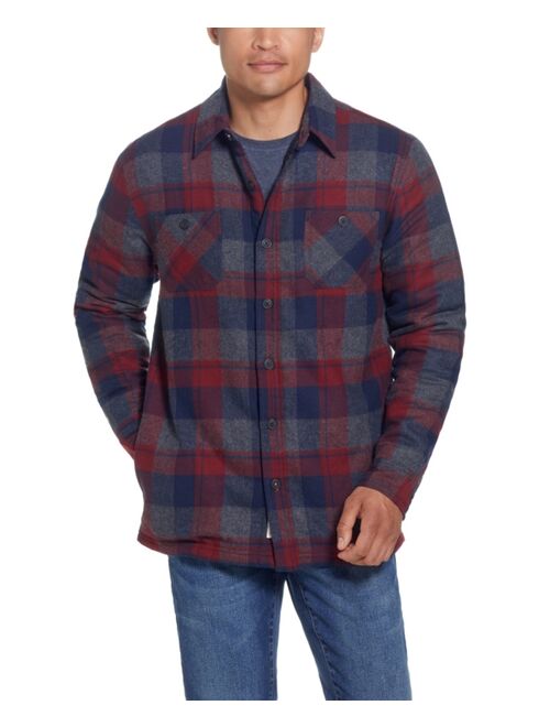 Weatherproof Vintage Men's Sherpa Lined Flannel Shirt Jacket