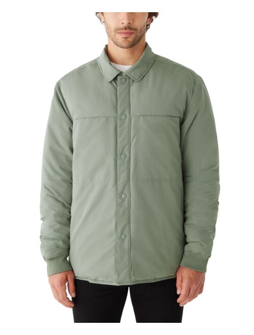 FRANK AND OAK Men's Skyline Reversible Collared Weather-Resistant Snap-Front Jacket