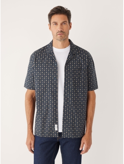 FRANK AND OAK Men's Cotton Poplin Printed Camp Shirt