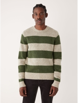 Men's Striped Crewneck Long Sleeve Sweater