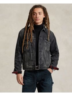 Men's Reversible Denim-Flannel Trucker Jacket