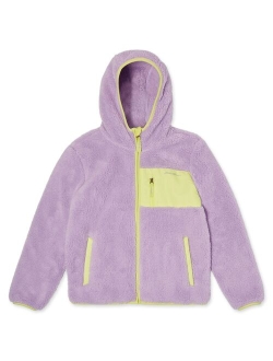 Girls 4-16 Eddie Bauer Sherpa Contrast Piping Hooded Jacket