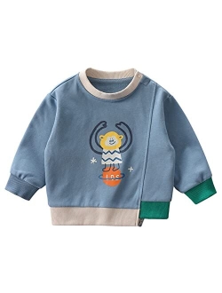 LABISHU Girls Boys Crewneck Sweatshirt Pullover Long Sleeve Frog Sweatshirts Tops Casual Fall Toddler Clothes 1-7Y