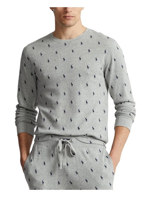 POLO RALPH LAUREN Men's Waffle-Knit Thermal Sleep Shirt