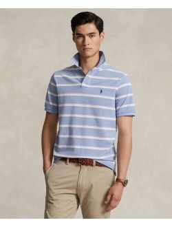 Men's Cotton Classic-Fit Striped Mesh Polo Shirt
