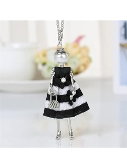 Generic Custom Handmade Statement French Doll Necklaces Maxi Long Chain Pendant Alloy Bohemian Choker Girls Women Accessories