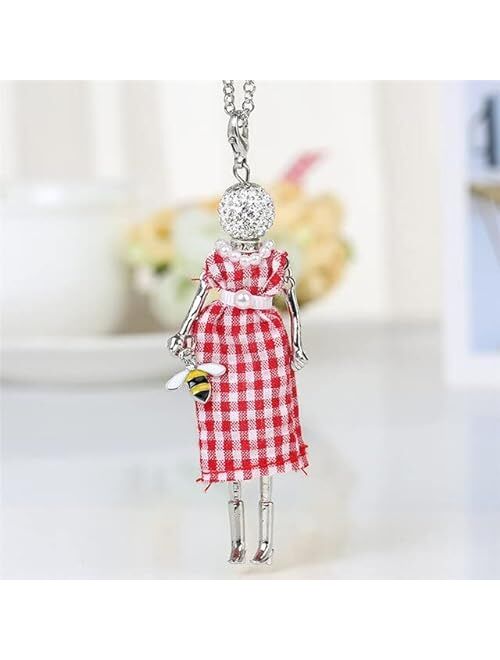 Generic Custom Handmade Statement French Doll Necklaces Maxi Long Chain Pendant Alloy Bohemian Choker Girls Women Accessories