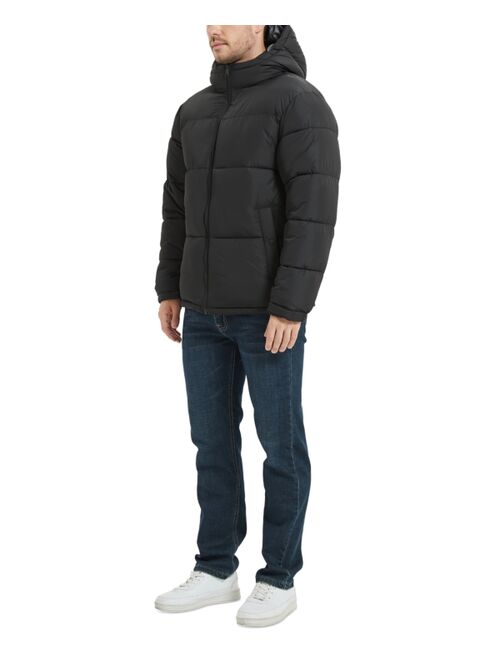 HAWKE & CO. Men's Quilted Zip Front Hooded Puffer Jacket