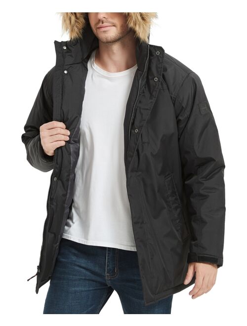 HAWKE & CO. Men's Hooded Full-Zip Snorkel Jacket with Faux-Fur Trim Hood