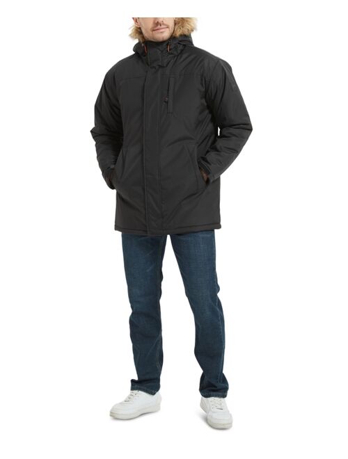 HAWKE & CO. Men's Hooded Full-Zip Snorkel Jacket with Faux-Fur Trim Hood