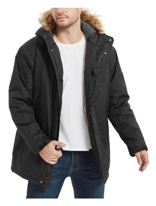 HAWKE & CO. Men's Hooded Full-Zip Snorkel Jacket with Faux-Fur Trim Hood