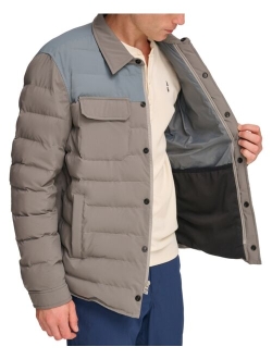 Men's Colorblocked Padded Shacket