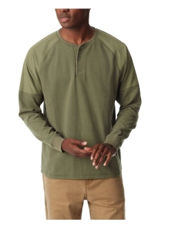 Men's Thermal Raglan Sleeve Henley