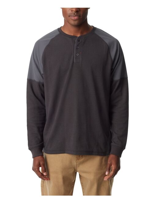 BASS OUTDOOR Men's Thermal Raglan Sleeve Henley