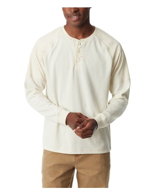 BASS OUTDOOR Men's Thermal Raglan Sleeve Henley