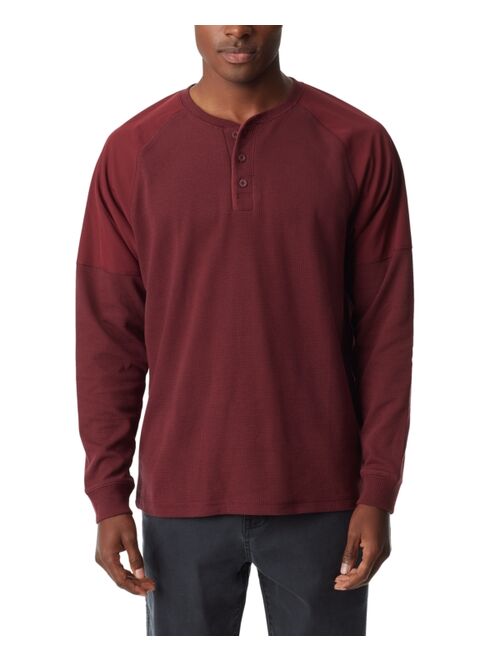 BASS OUTDOOR Men's Thermal Raglan Sleeve Henley