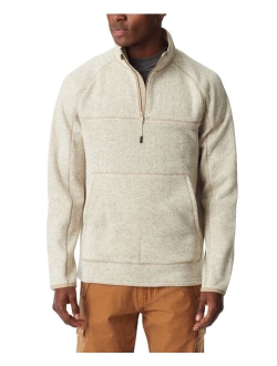 Men's Quarter-Zip Long Sleeve Pullover Sweater