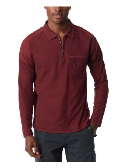 Men's Long-Sleeve Piqu Polo Shirt