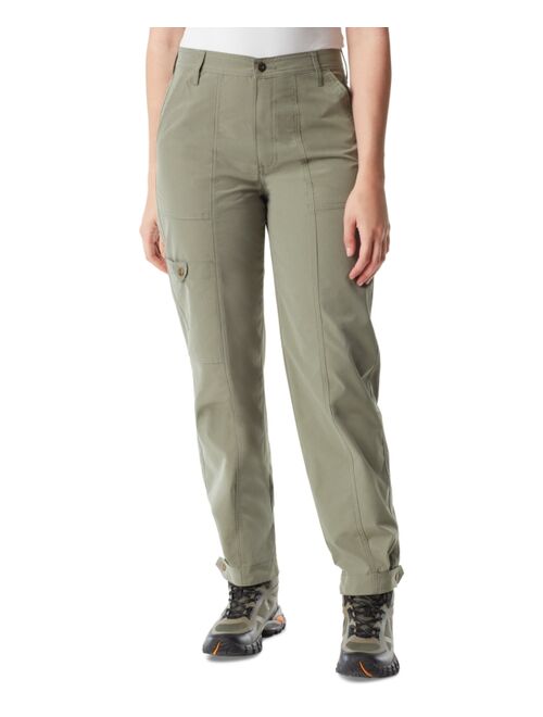 BASS OUTDOOR Women's High-Rise Tapered Snap Pants