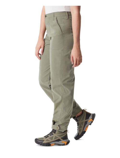 BASS OUTDOOR Women's High-Rise Tapered Snap Pants