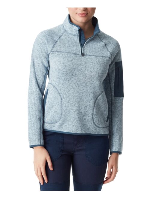 BASS OUTDOOR Women's Mixed-Media Pullover Sweater